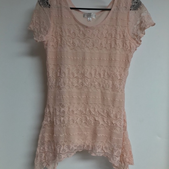 SHANNON FORD NEW YORK  PINK LACY TSHIRT SIZE SMALL - Picture 5 of 8